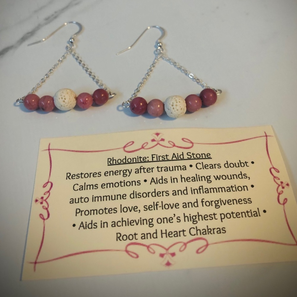 Lava diffuser earrings